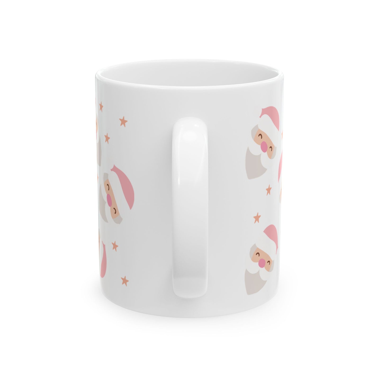 Pink Santa Claus Christmas Ceramic Mug Coffee Cup (11oz & 15oz)