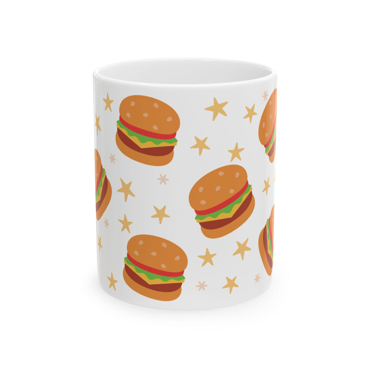 Burgers Cute Ceramic Mug Coffee Cup (11oz & 15oz)