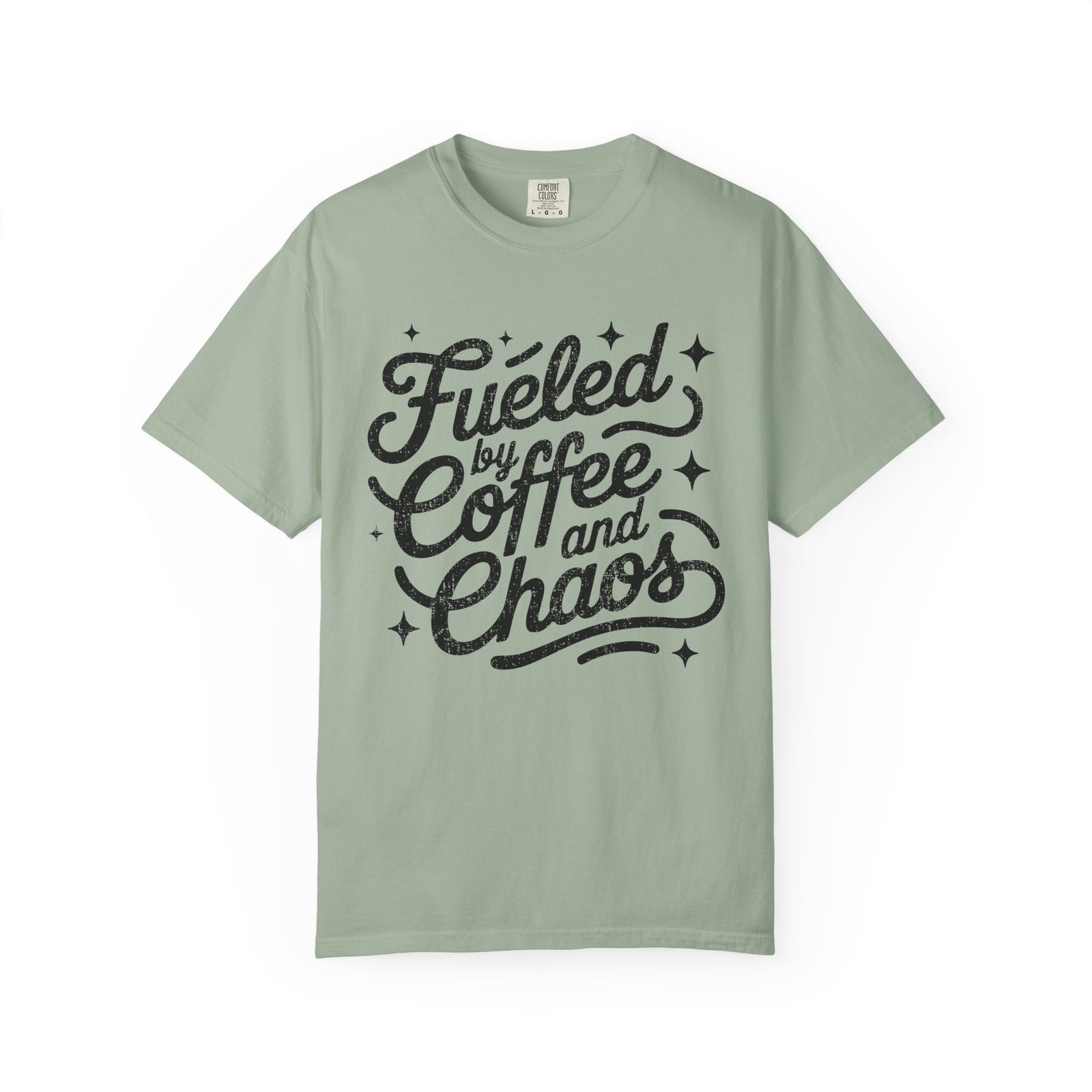 Fueled by Coffee and Chaos T-Shirt Coffee Lovers Graphic Tee
