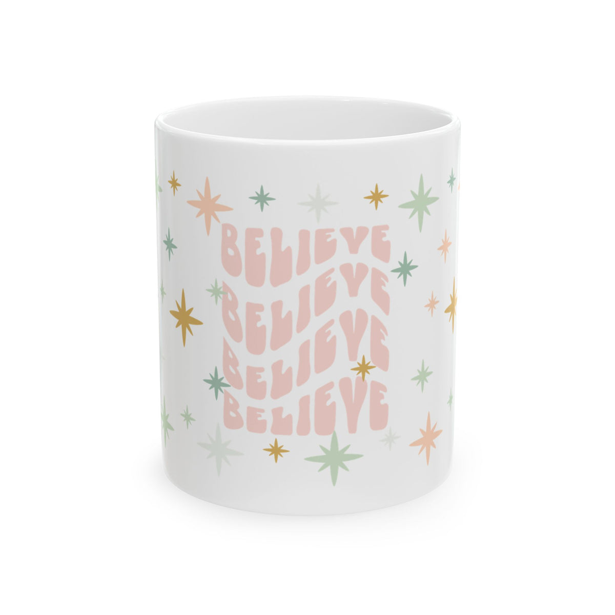 Believe Christmas Magic Coffee Ceramic Mug Coffee Cup (11oz & 15oz)