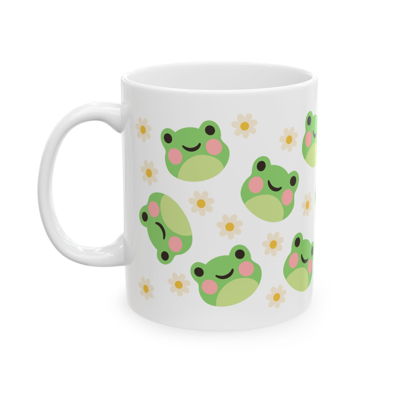 Kawaii Frog Daisy Cute Ceramic Mug Coffee Cup (11oz & 15oz) - Sydney So Sweet