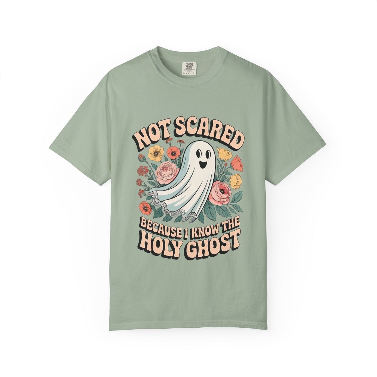 Not Scared Holy Ghost T-Shirt Christian Halloween Graphic Tee