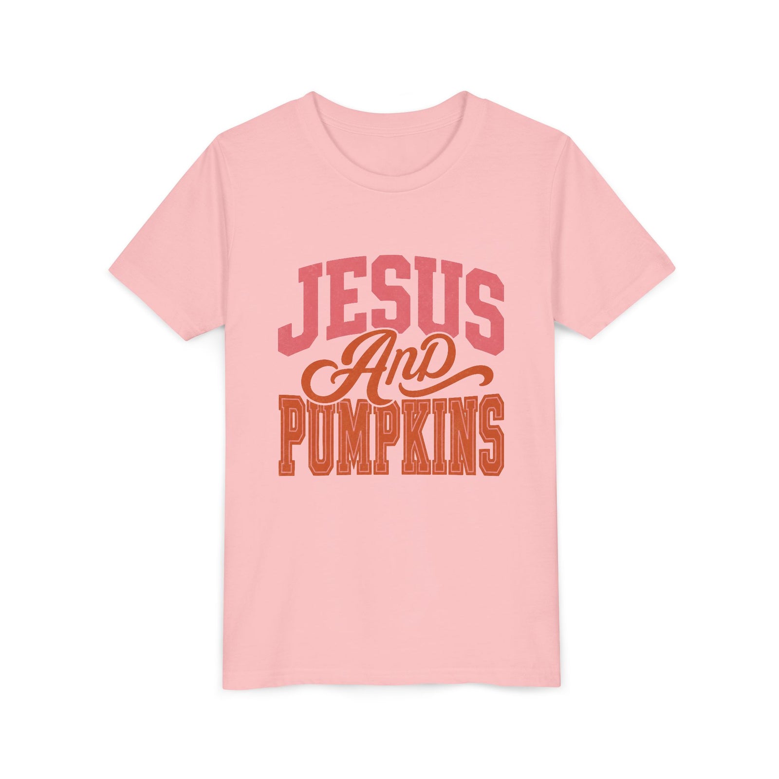 Jesus And Pumpkins Tee Fall Kids Christian Graphic T-Shirt