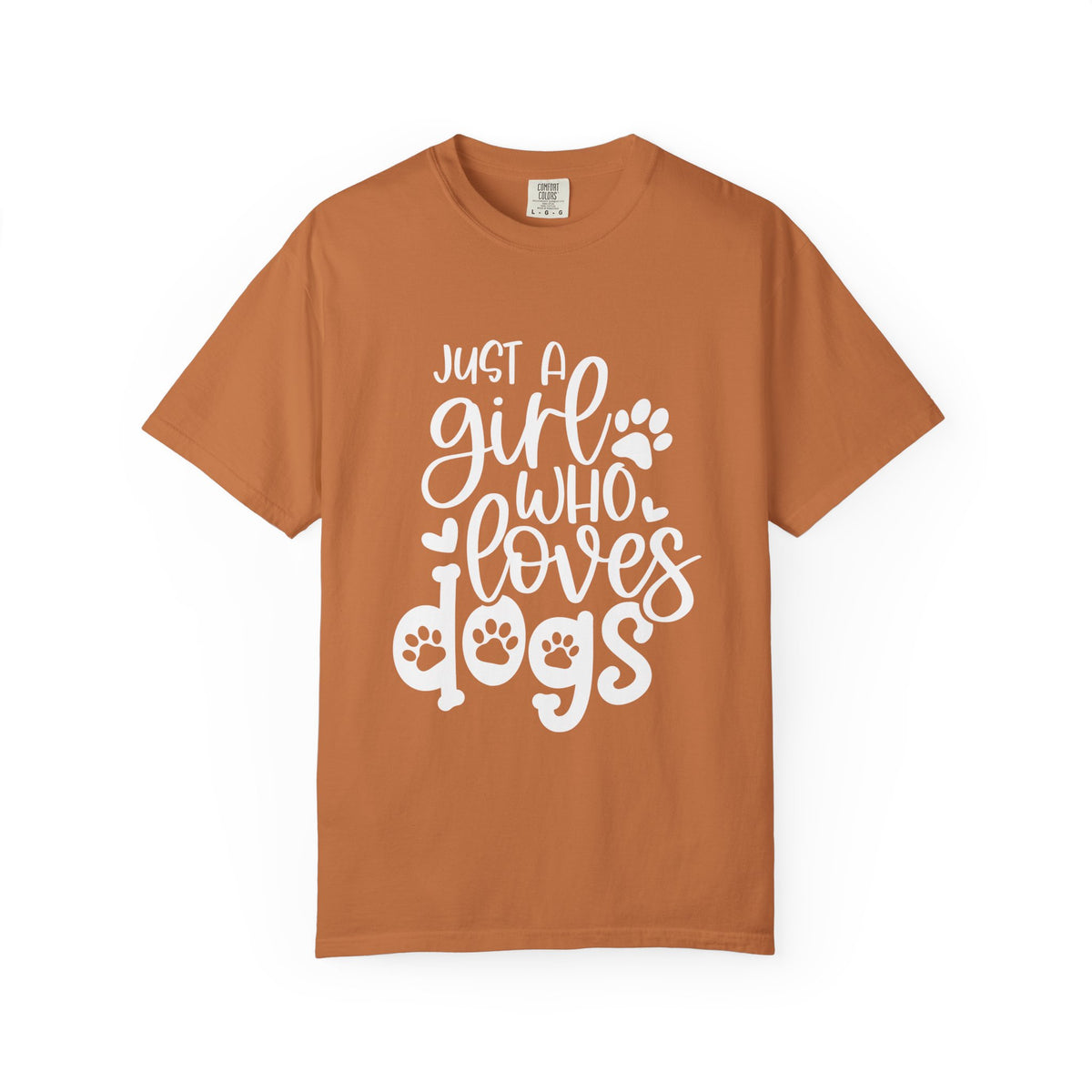 Just a Girl Who Loves Dogs T-Shirt Cute Dog Mom Graphic Tee