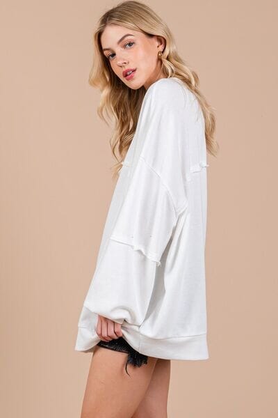 Ces Femme Exposed Seam Long Sleeve Sweatshirt - Sydney So Sweet