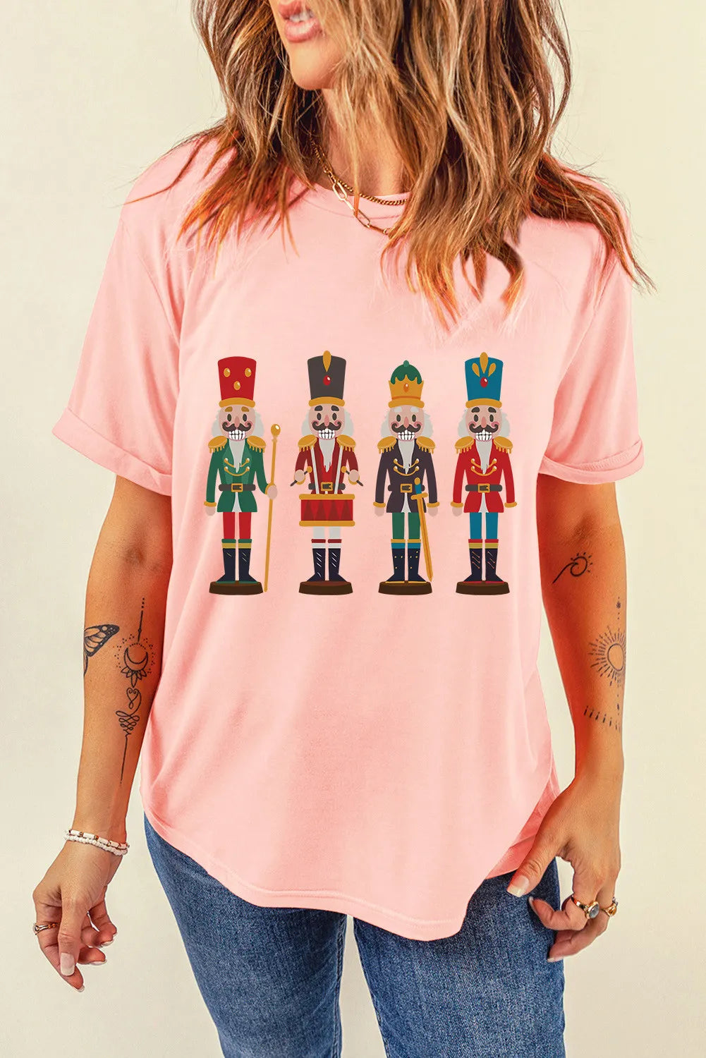 Nutcracker Round Neck Short Sleeve T-Shirt - Sydney So Sweet