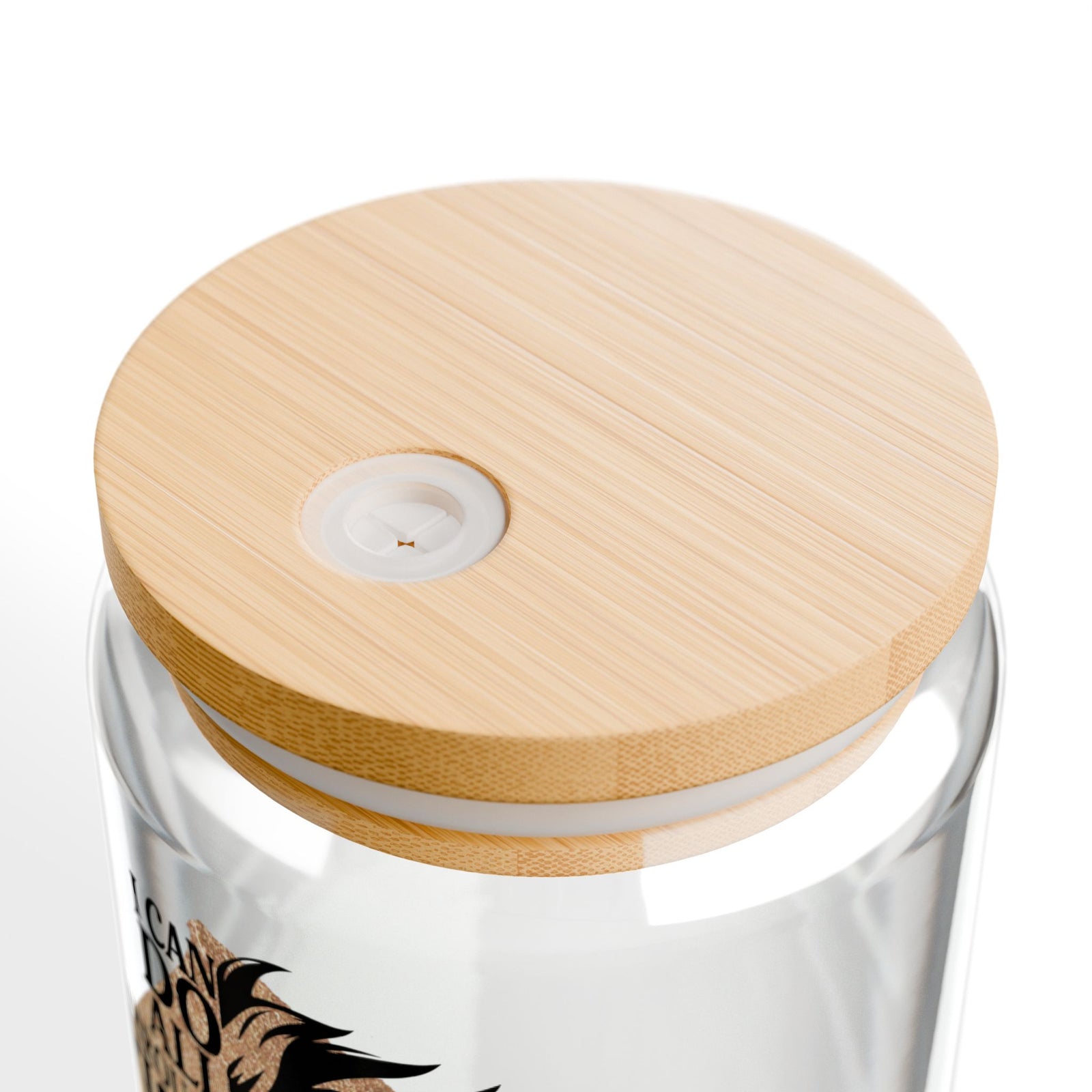 All Things Through Christ Christian Tumbler Sipper Glass 16oz — Reusable Drink Jar with Lid & Straw