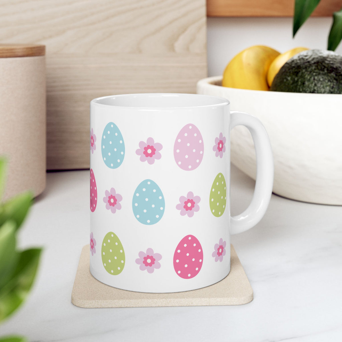 Retro Easter Egg Cute Ceramic Mug Coffee Cup (11oz & 15oz)