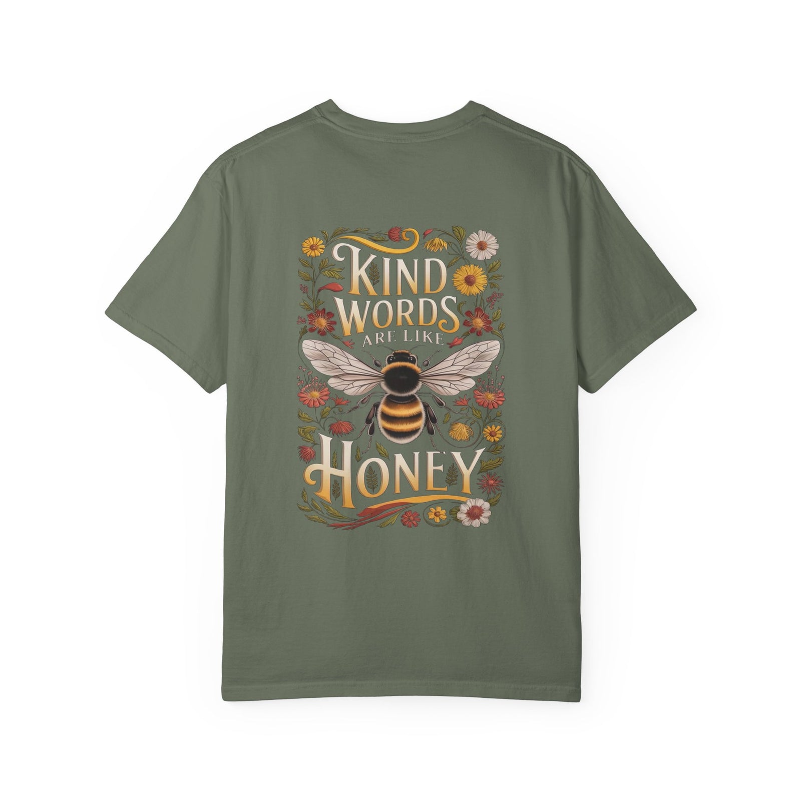 Kind Words are Like Honey T-Shirt Proverbs Bee Floral Tee
