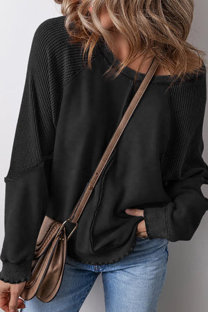 Exposed Seam Long Sleeve Sweatshirt - Sydney So Sweet