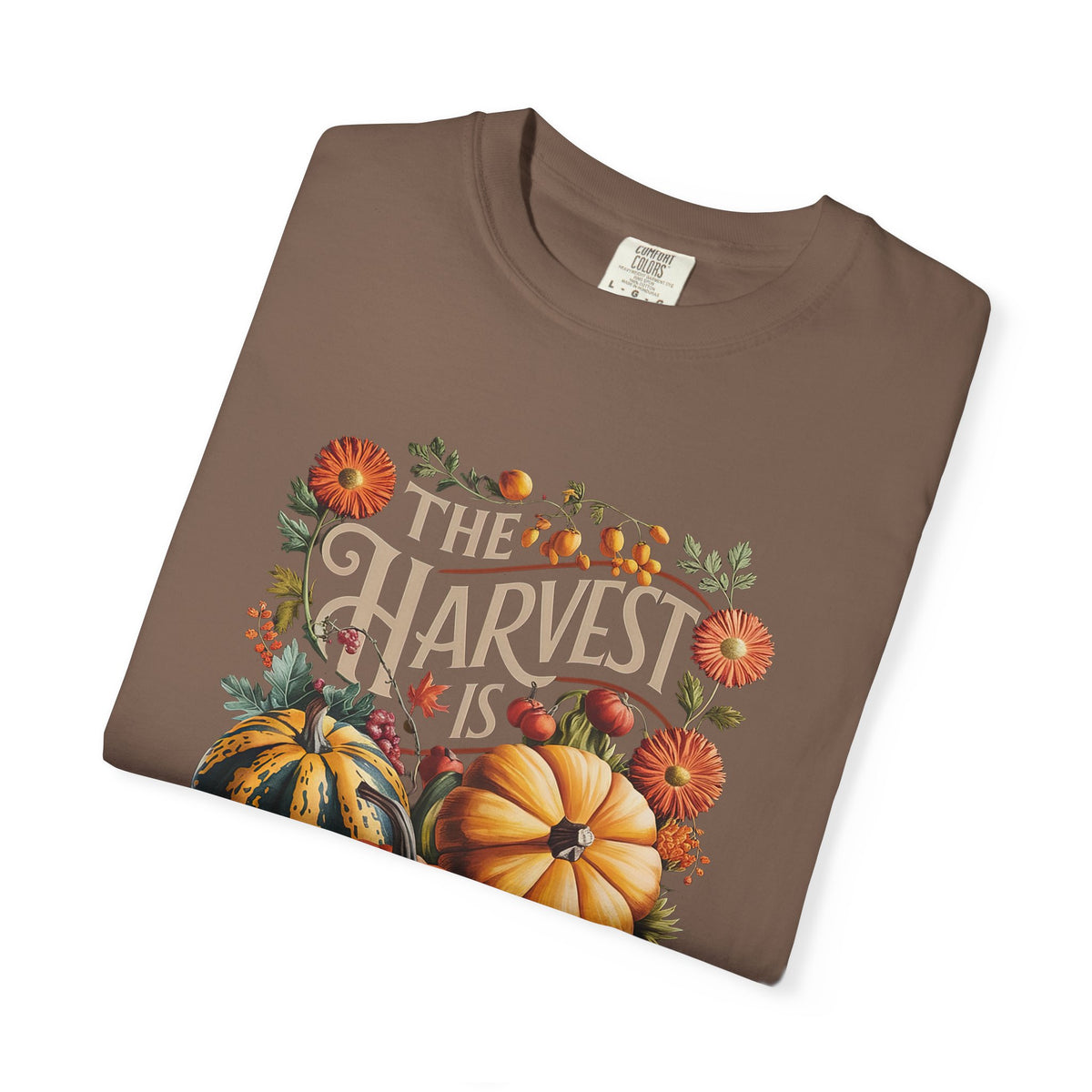 The Harvest is Plentiful T-Shirt Fall Pumpkin Harvest Christian Tee