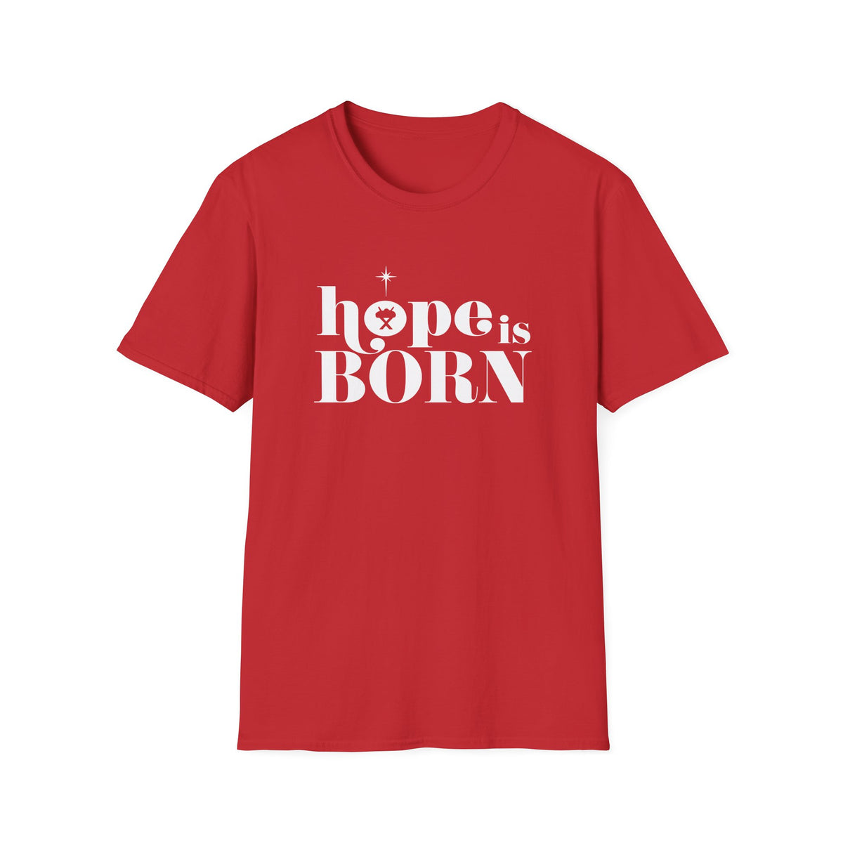 Hope is Born Nativity Tee Christmas Season Christian T-Shirt