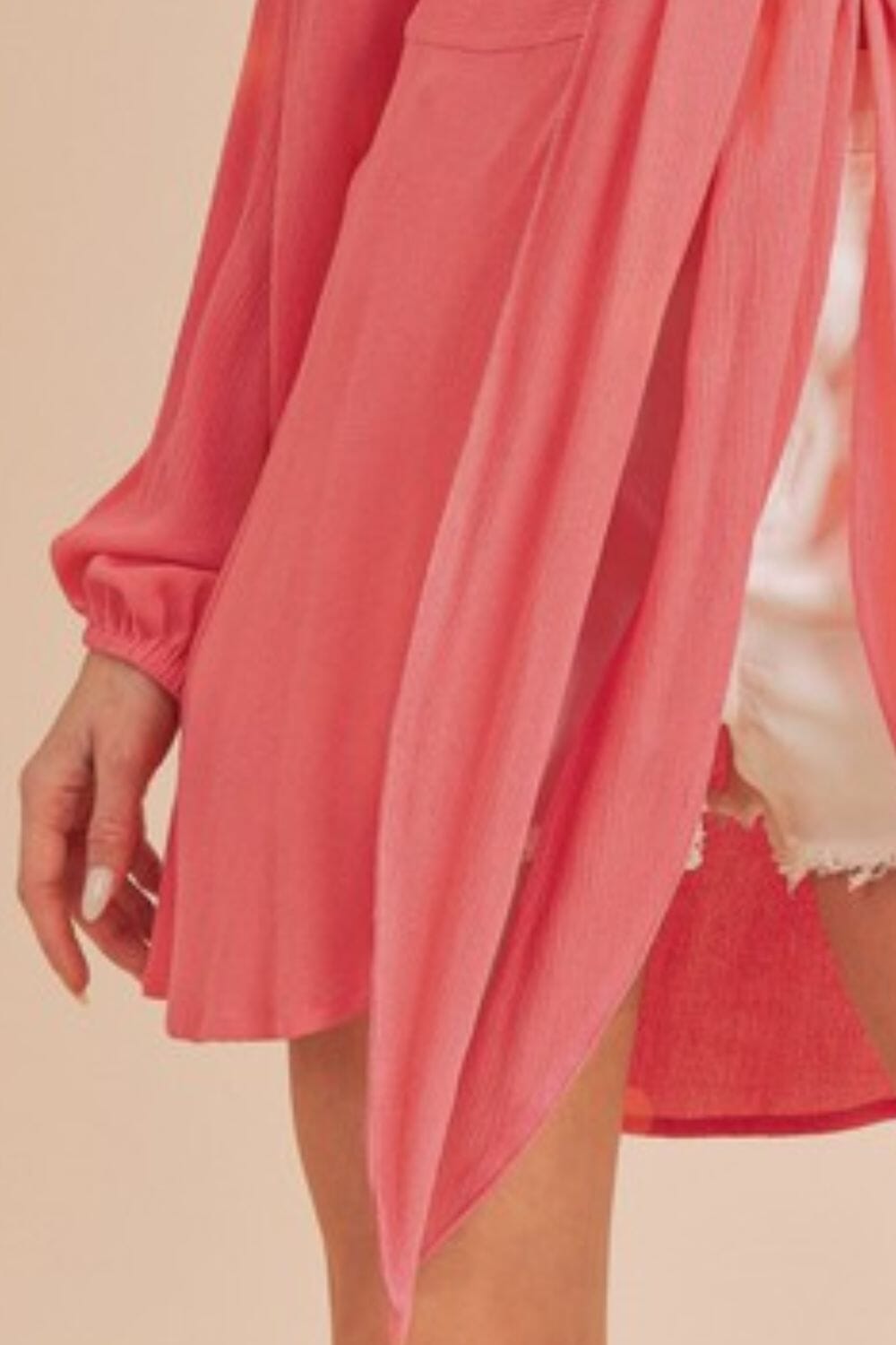 Aemi + Co Tied Collared Neck Long Sleeve Top - Sydney So Sweet