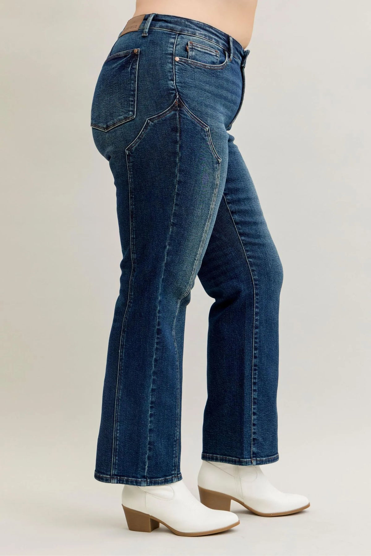 Judy Blue Full Size Seam Detail Straight Leg Jeans Plus Size - Sydney So Sweet