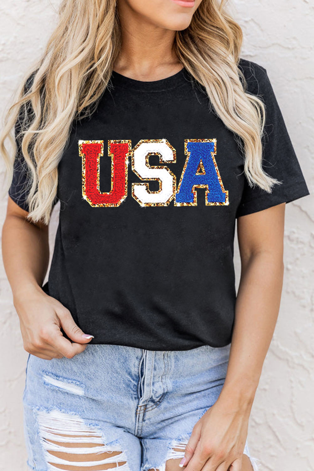 USA Women's Patriotic Short Sleeve T-Shirt - Sydney So Sweet