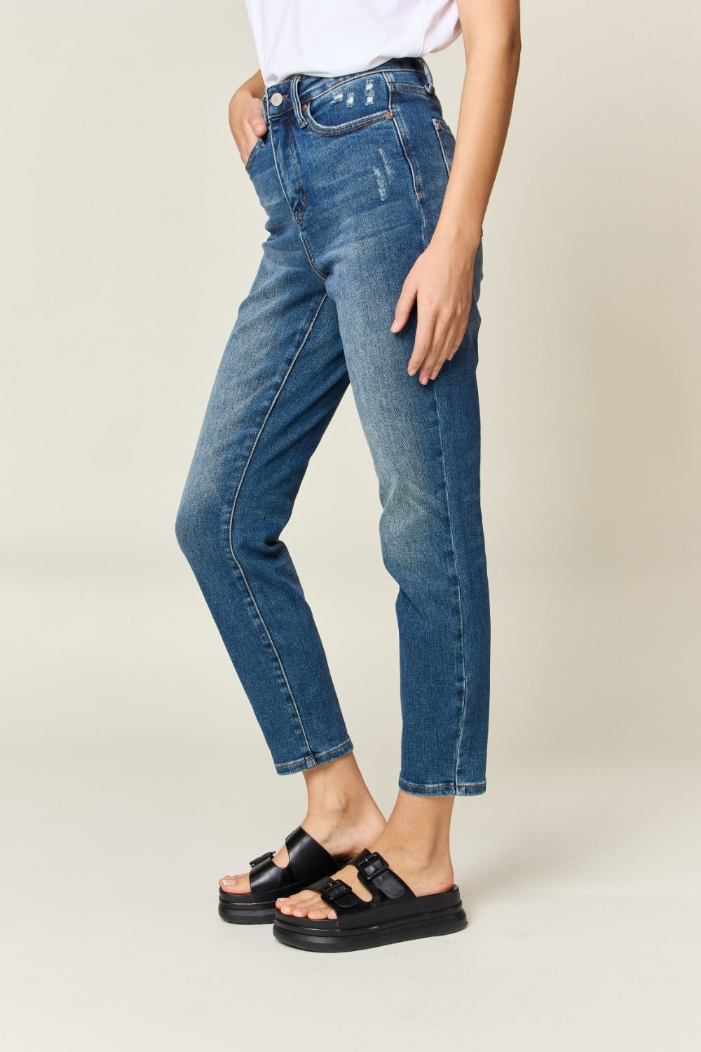 Judy Blue Full Size Tummy Control High Waist Slim Jeans - Sydney So Sweet