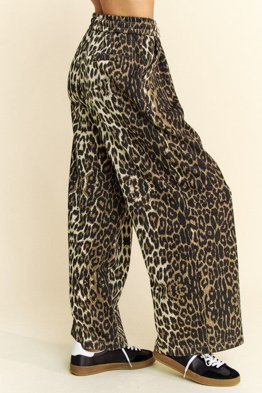 Davi & Dani Leopard Wide Leg Pants - Sydney So Sweet