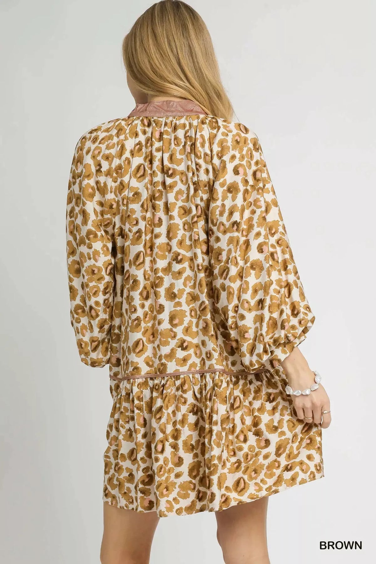 Umgee Leopard Print Tiered Mini Dress - Sydney So Sweet