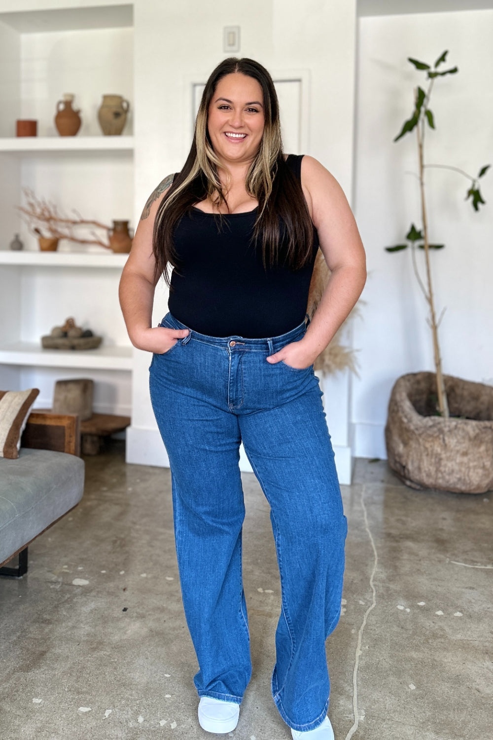 Judy Blue Full Size High Rise Straight Jeans - Sydney So Sweet