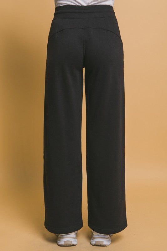 Love Tree Drawstring Wide Leg Sweatpants with Pockets - Sydney So Sweet