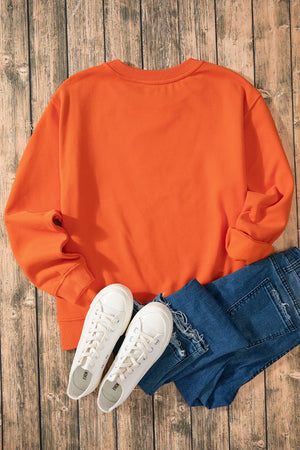 Letter Round Neck Long Sleeve Sweatshirt - Sydney So Sweet