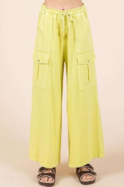 Mittoshop French Terry Cargo Wide Leg Pants - Sydney So Sweet