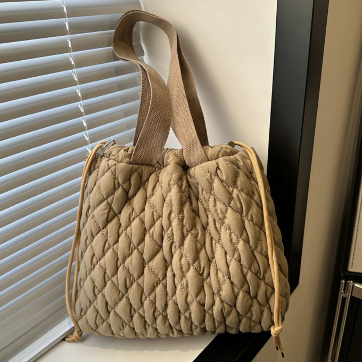 Drawstring Bubble Texture Tote Bag - Sydney So Sweet