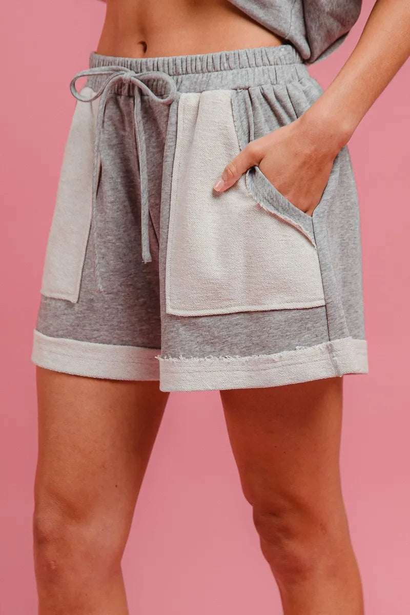 BiBi French Terry Knit Shorts with Side Pocket - Sydney So Sweet