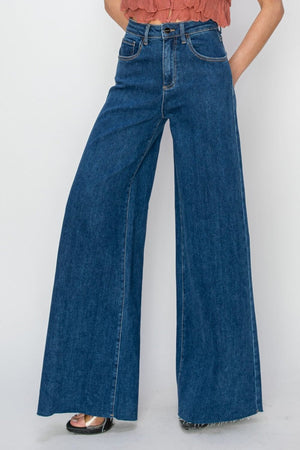 RISEN High Rise Palazzo Jeans - Sydney So Sweet