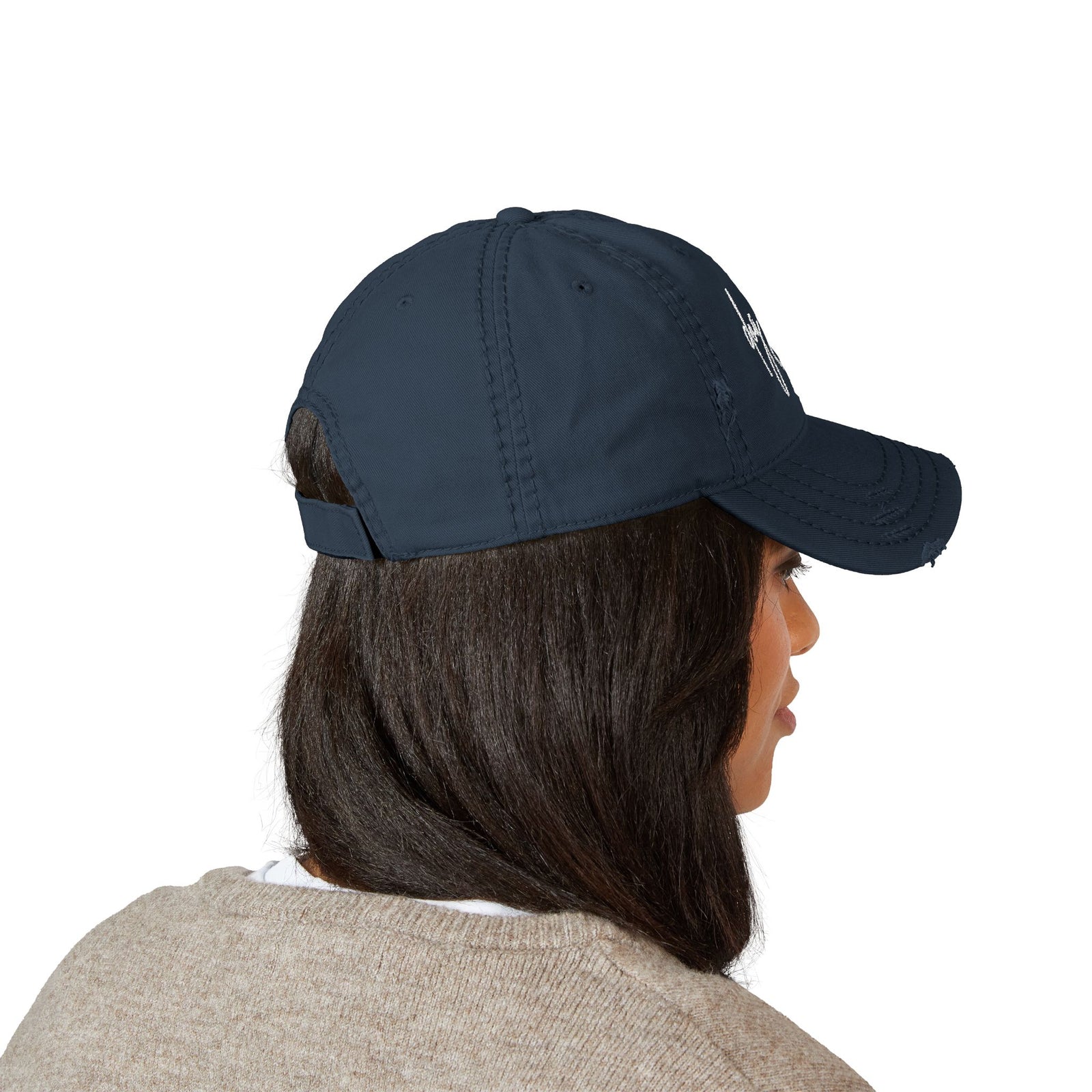 Dog Mom Distressed Dad Hat — Embroidered Casual Baseball Cap - Sydney So Sweet