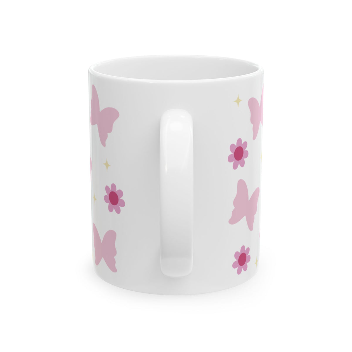 Butterflies & Daisies Cute Ceramic Mug Coffee Cup (11oz & 15oz)