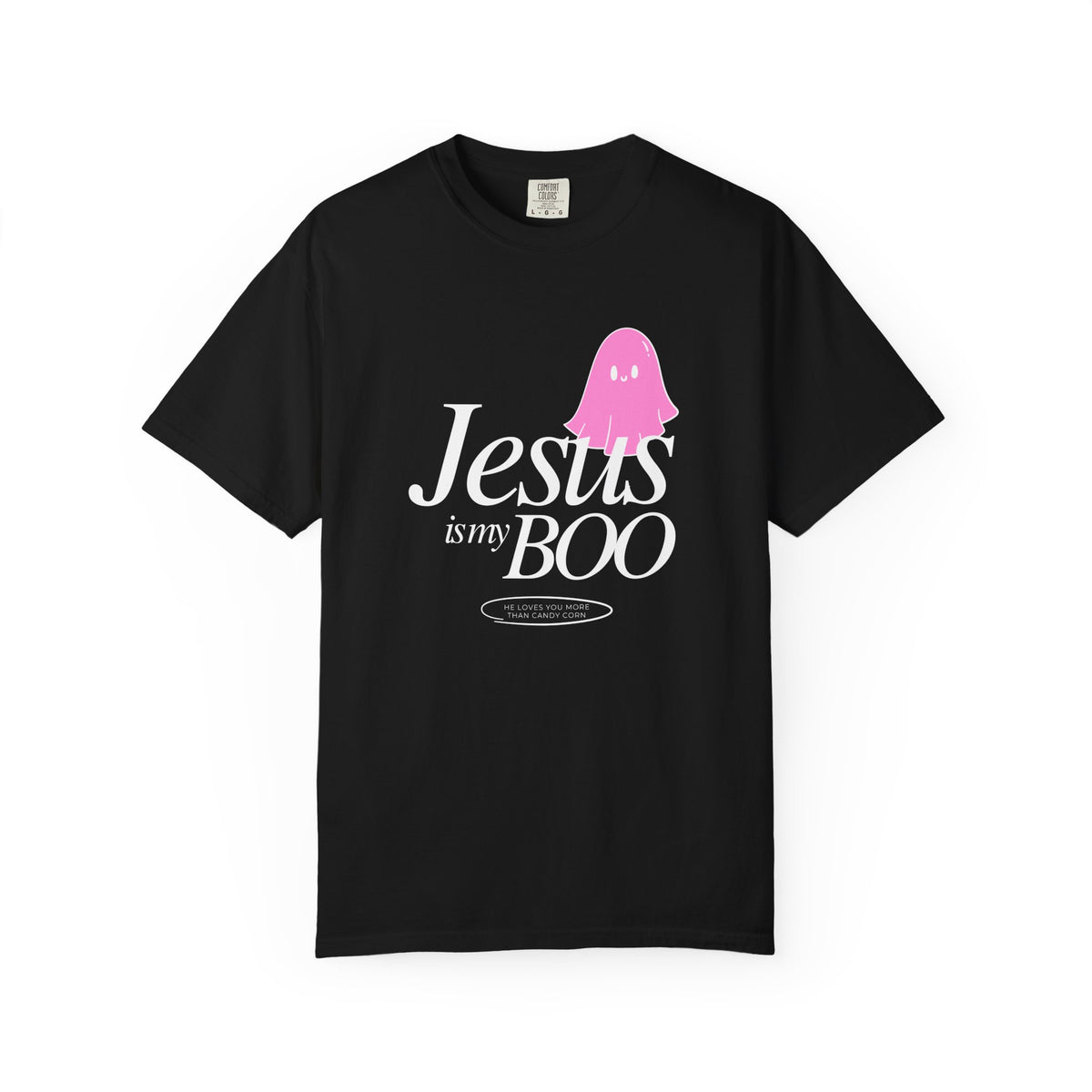 Jesus is My Boo Cute Ghost Halloween T-Shirt He Loves You Christian Tee