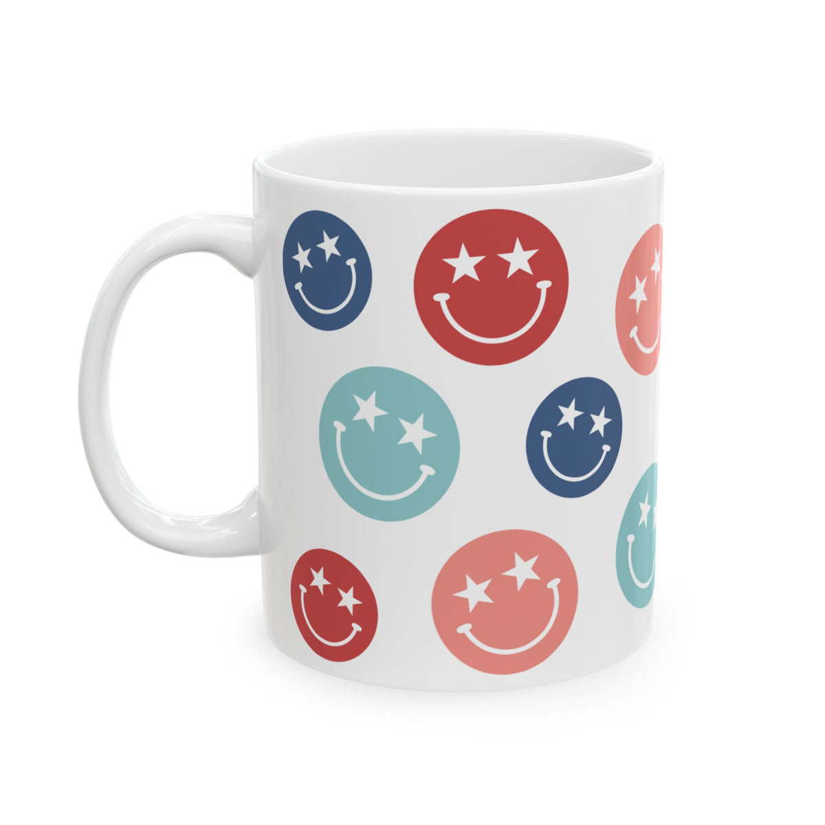 Star Smiley Cute Ceramic Mug Coffee Cup (11oz & 15oz)