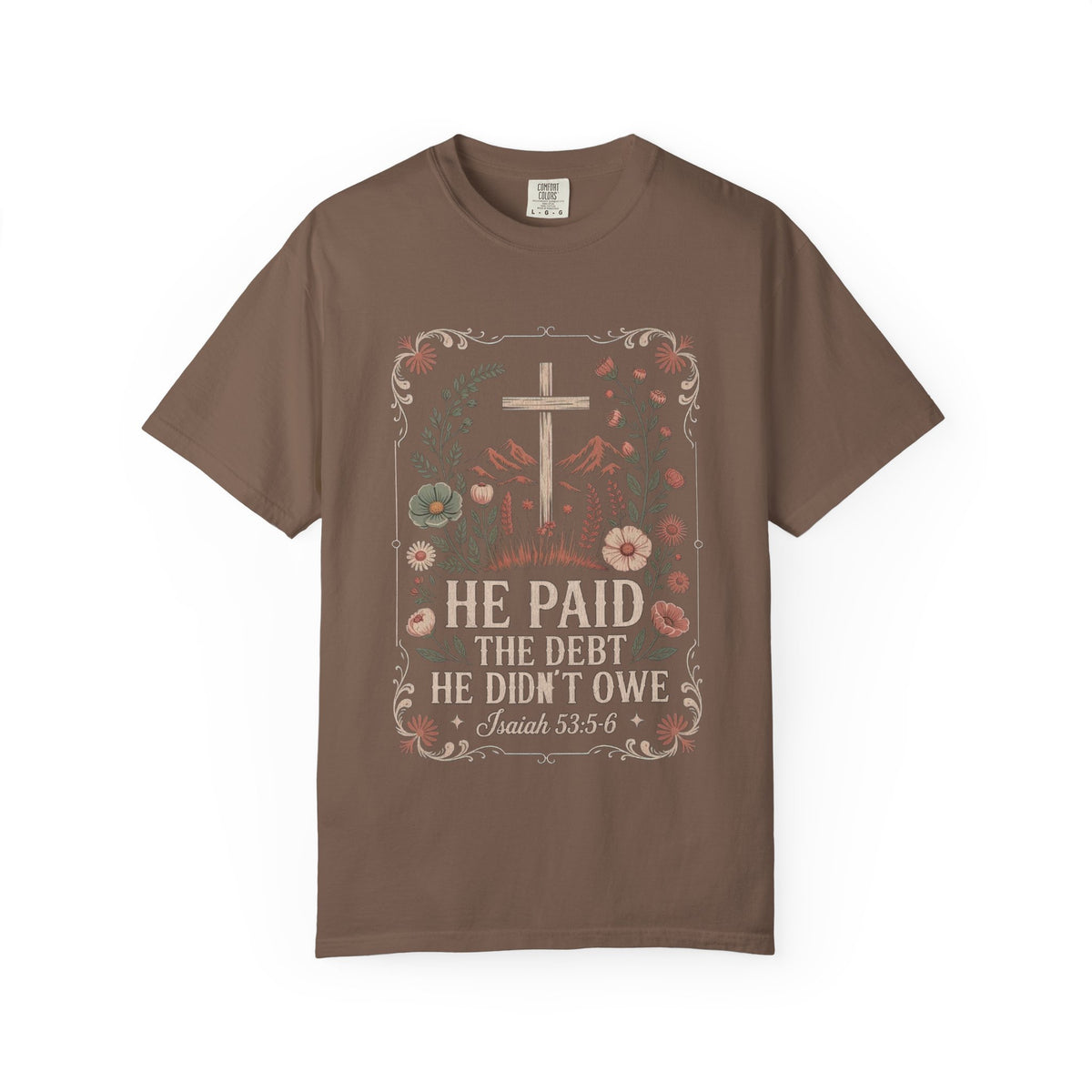 He Paid the Debt He Didn't Owe Christian Church Cross T‑Shirt Unisex Distressed Tee