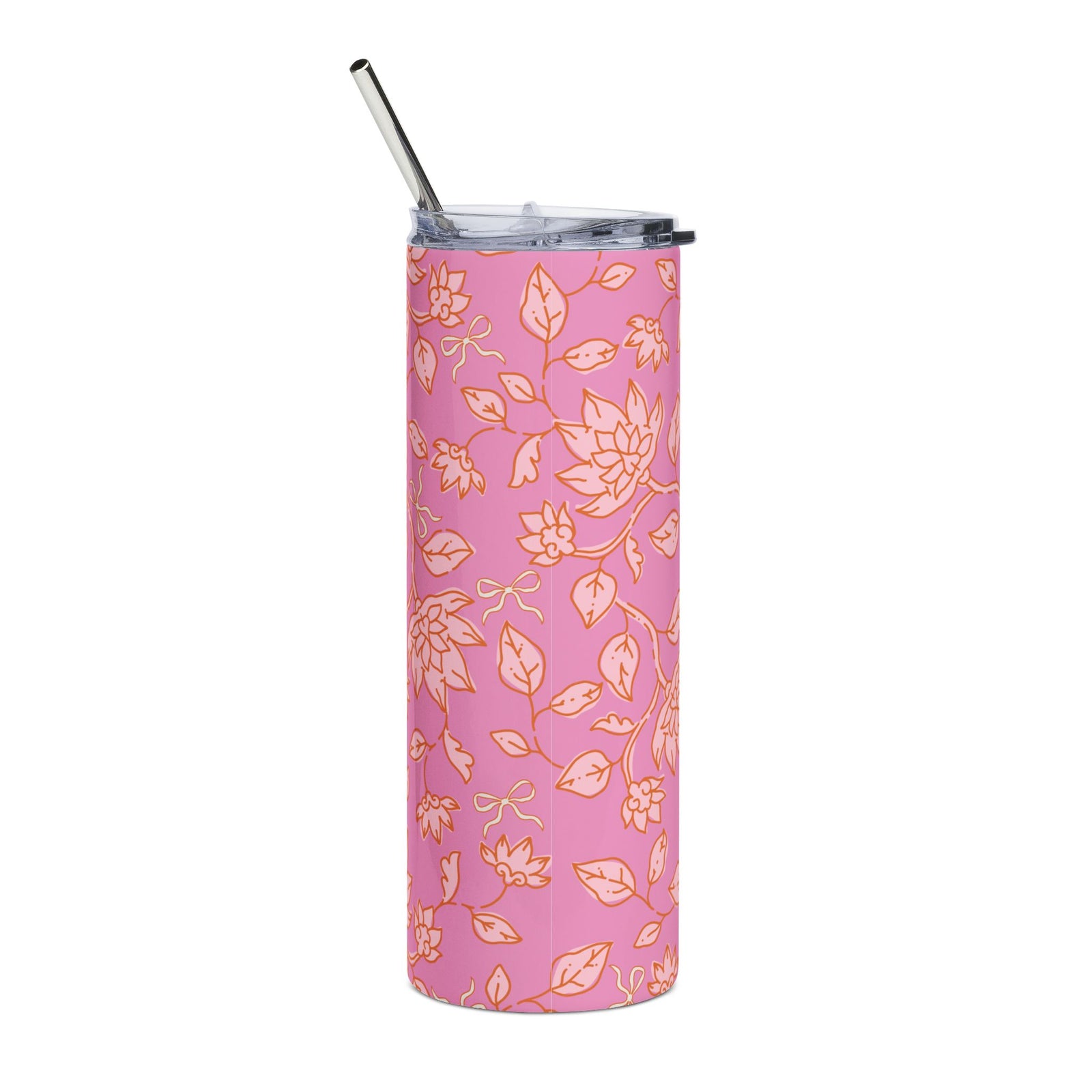 Pink Coquette Wildflower 20oz Floral Stainless Steel Tumbler Insulated Travel Cup
