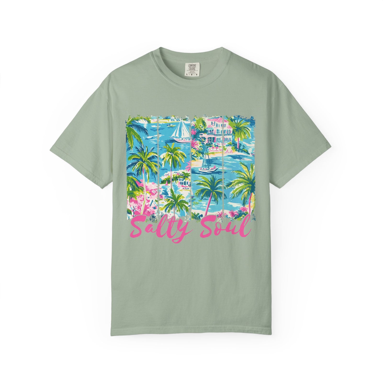 Salty Soul Beach Vacation Graphic T-Shirt Summer Tee