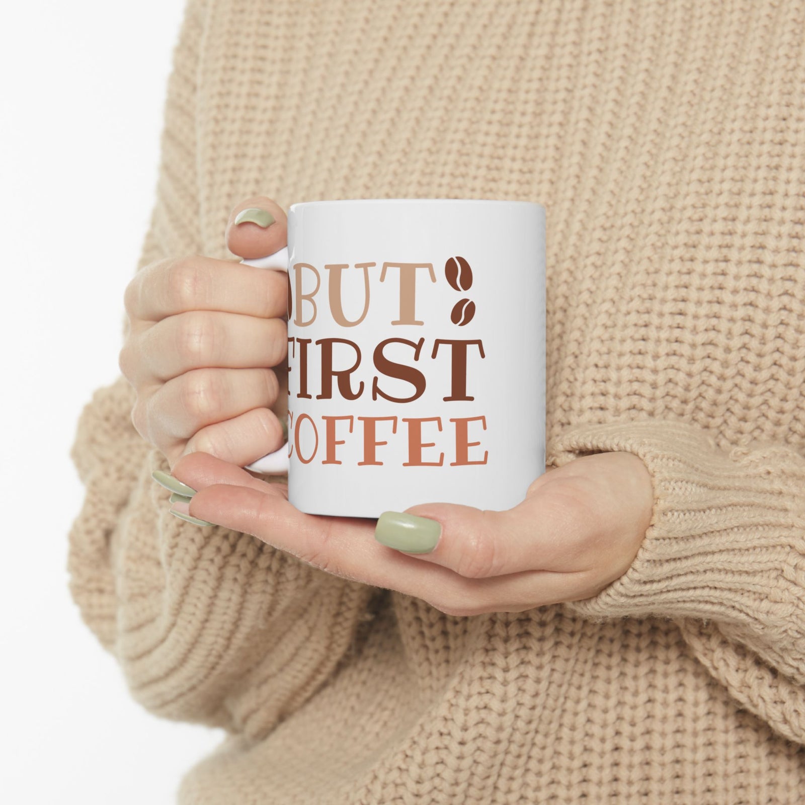 Best First Coffee Cute Ceramic Mug Coffee Cup (11oz & 15oz)