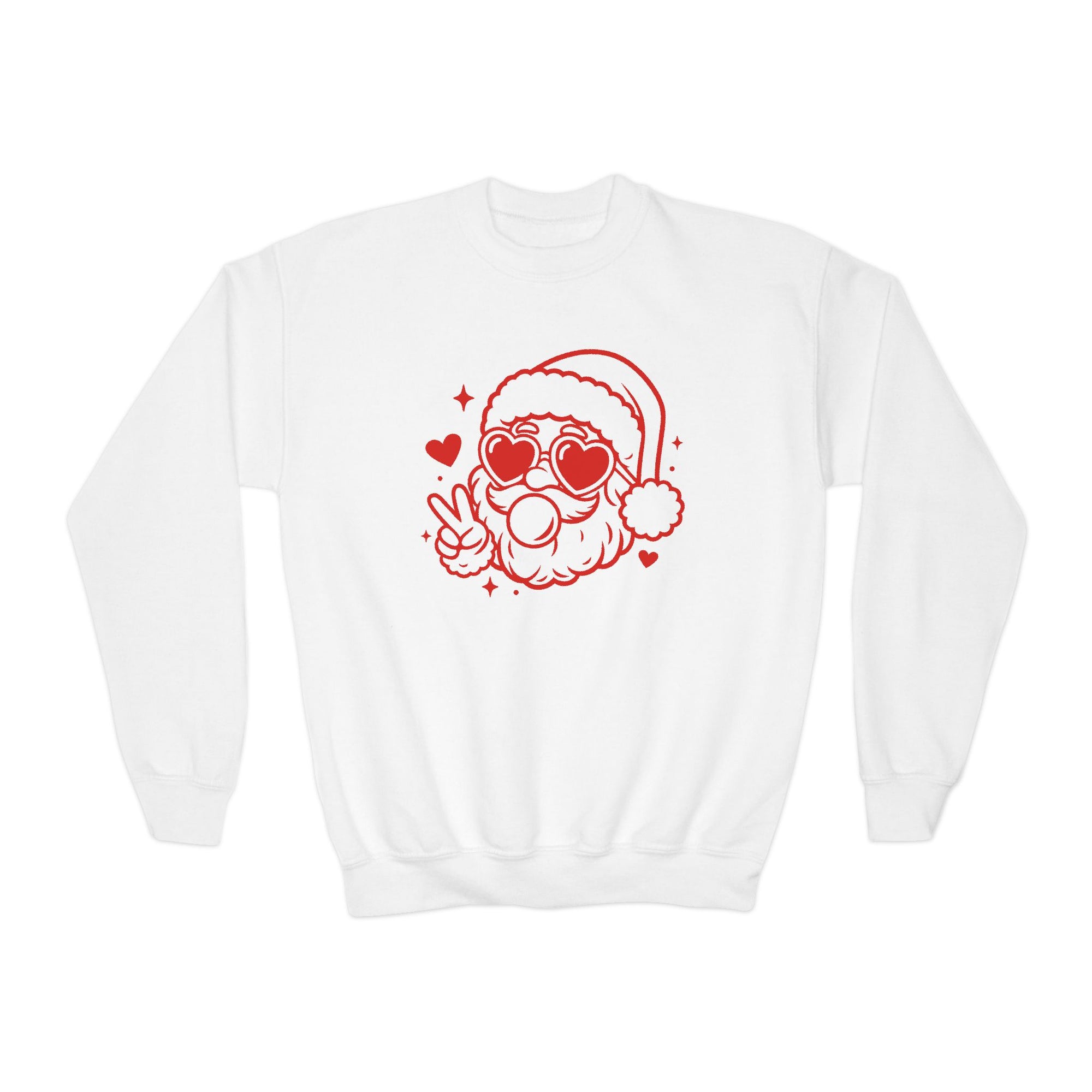 Cool Santa Baby Bubblegum Kids' Crewneck Cozy Christmas Graphic Sweatshirt - Sydney So Sweet