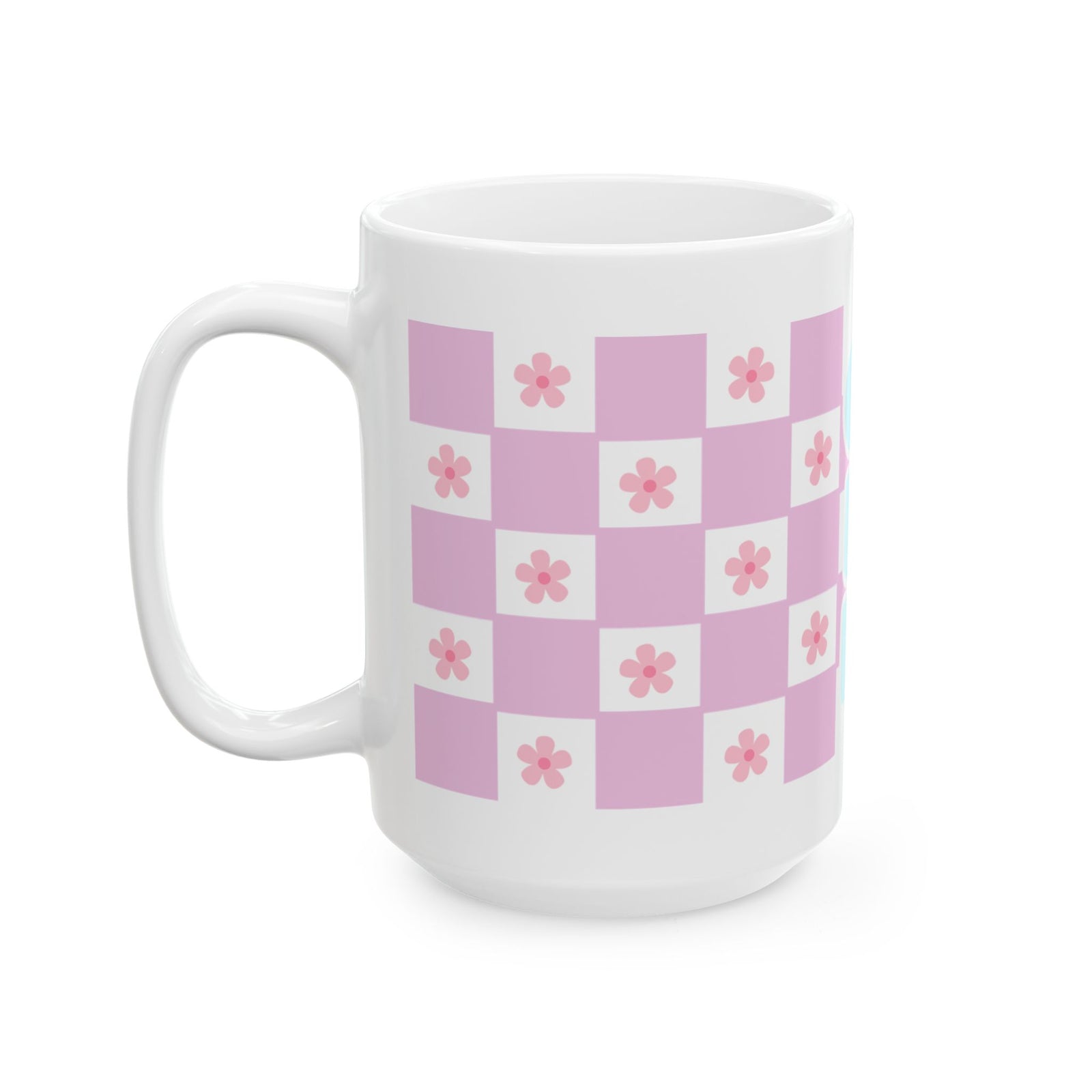 Coffee Checkerboard Cute Ceramic Mug Coffee Cup (11oz & 15oz) - Sydney So Sweet