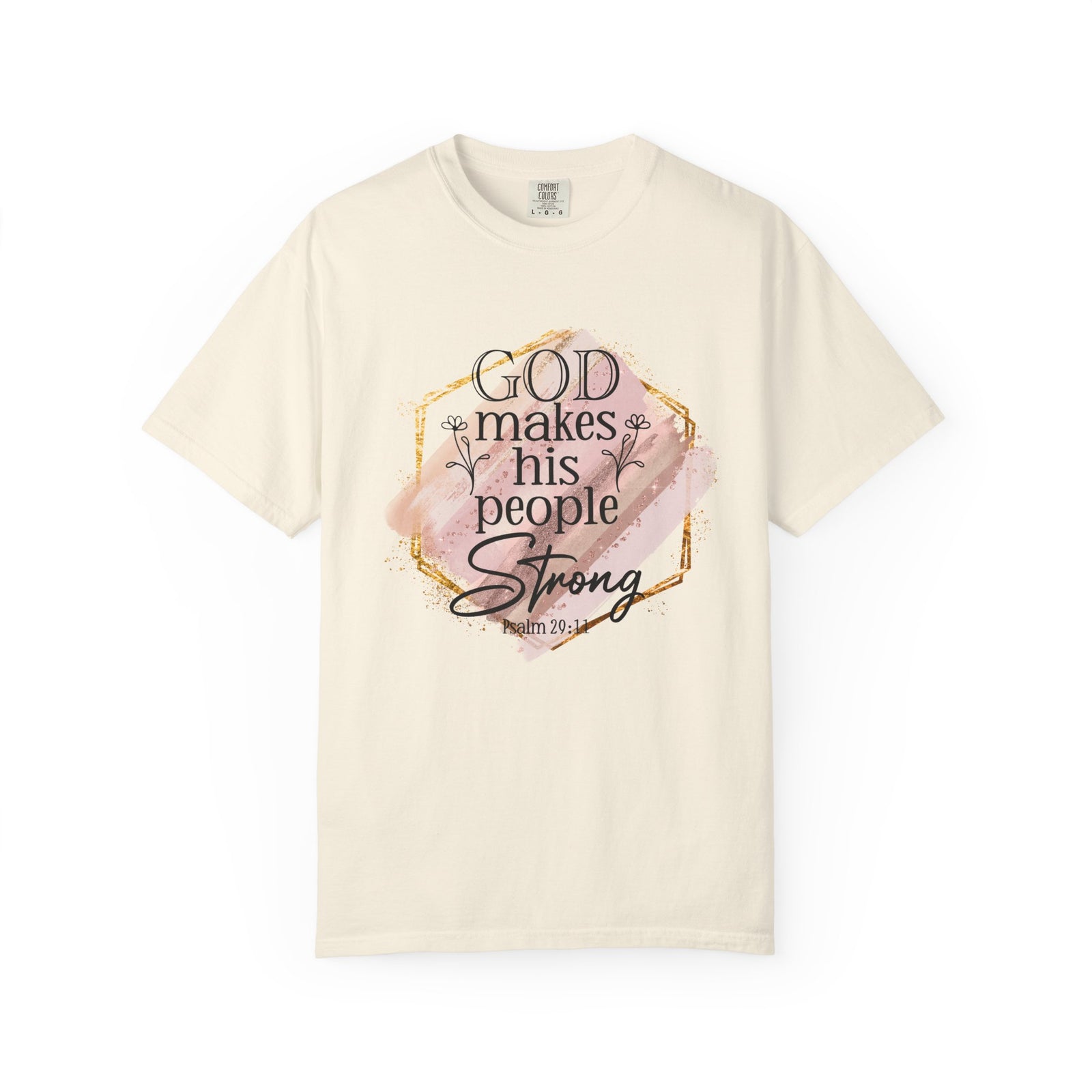 God Makes His People Strong Psalm 28:8 Christian Graphic T-Shirt Unisex Short Sleeve Tee - Sydney So Sweet