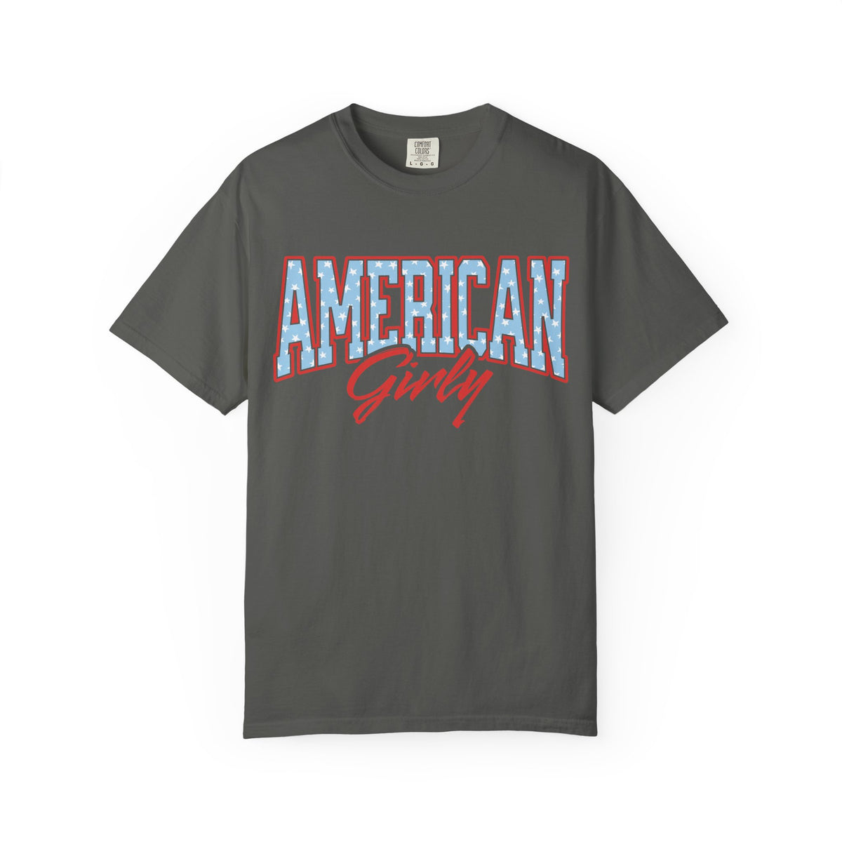 American Girly Varsity Letters T‑Shirt 4th of July Patriotic Tee