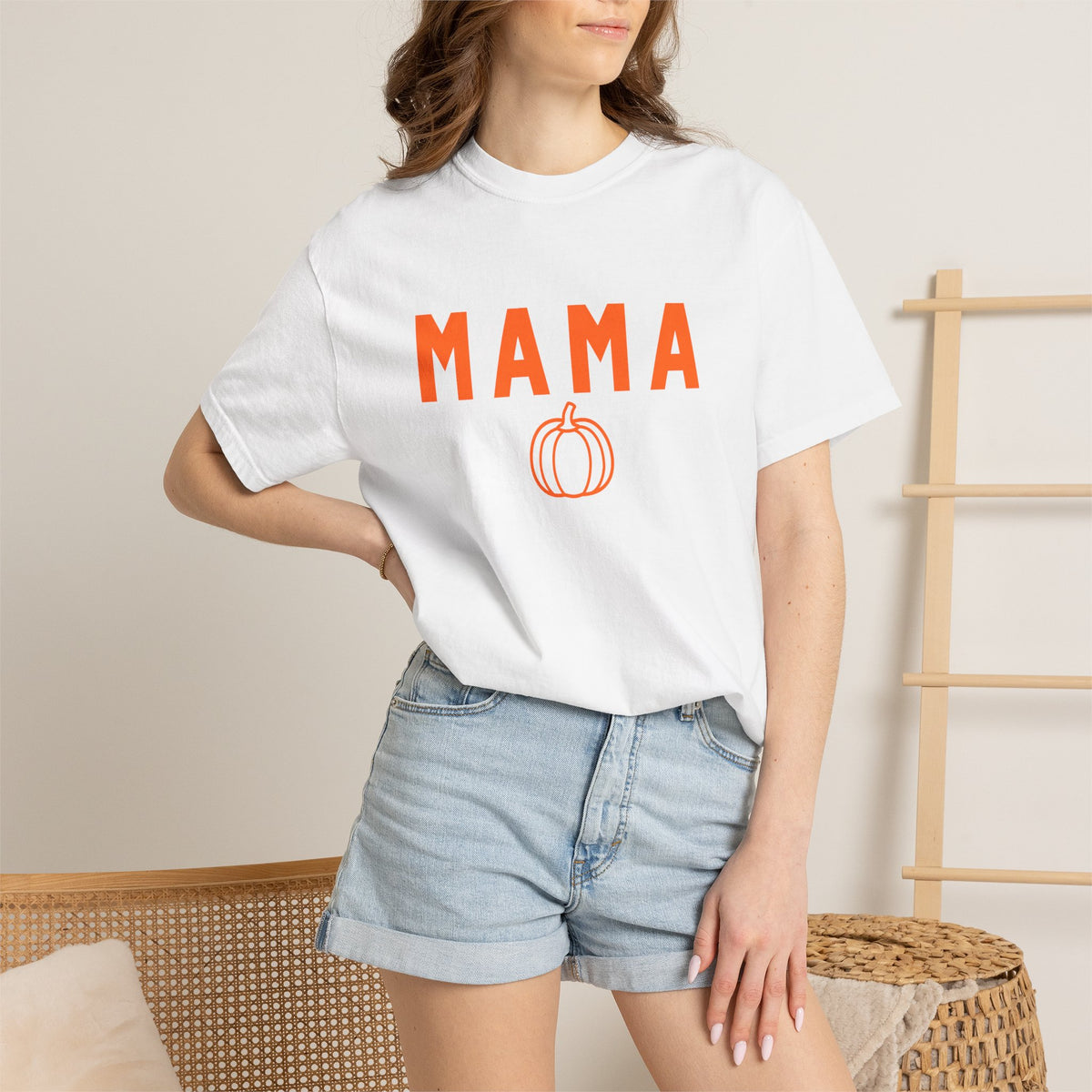 Mama Pumpkin T-Shirt Autumn Mom Graphic Tee