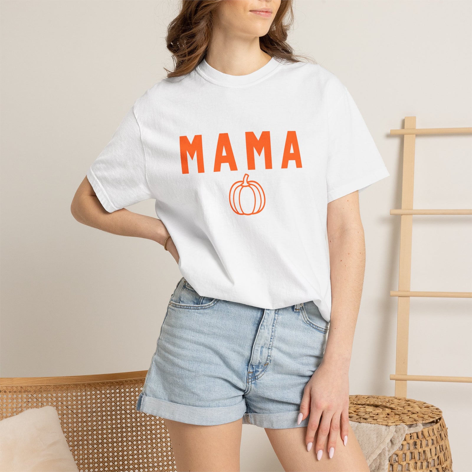 Mama Pumpkin T-Shirt Autumn Mom Graphic Tee