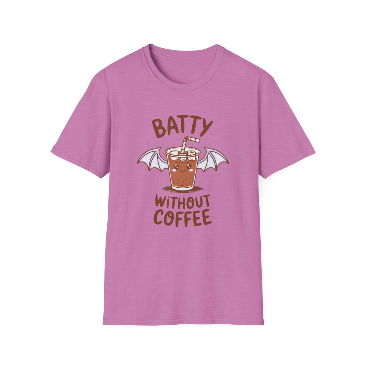 Batty Without Coffee T‑Shirt Cute Bat Coffee Halloween Graphic Tee