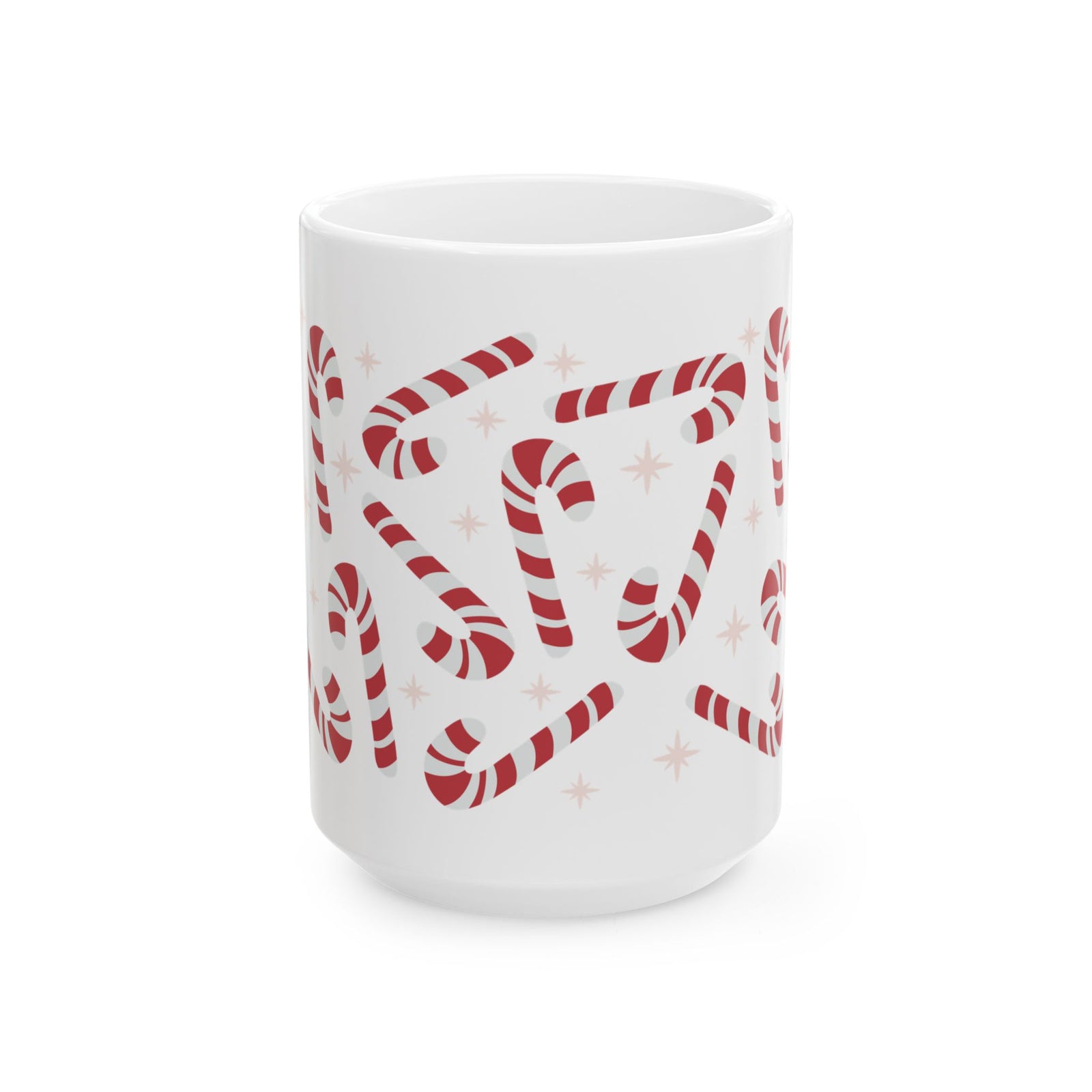 Candy Cane Cute Ceramic Drink Mug Coffee Cup (11oz & 15oz)