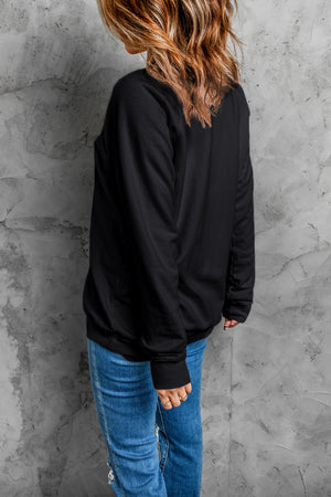 Ghost Round Neck Long Sleeve Sweatshirt - Sydney So Sweet