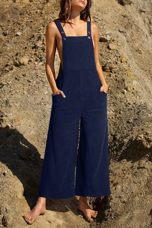 Pocketed Wide Leg Overall - Sydney So Sweet