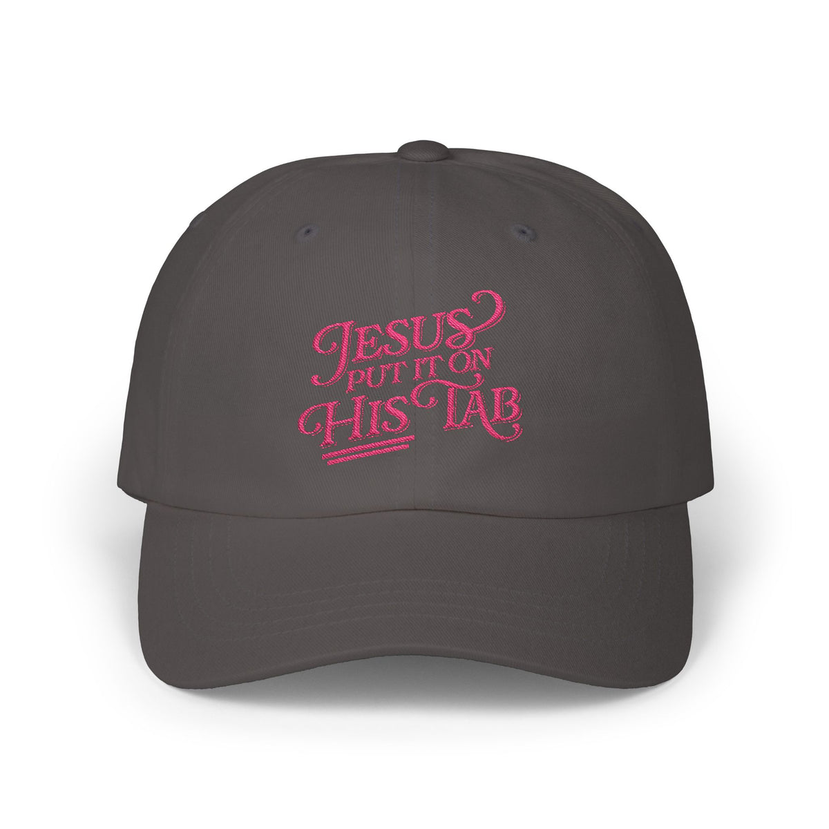 Jesus Put It On His Tab Pink Embroidered Christian Dad Cap Baseball Hat