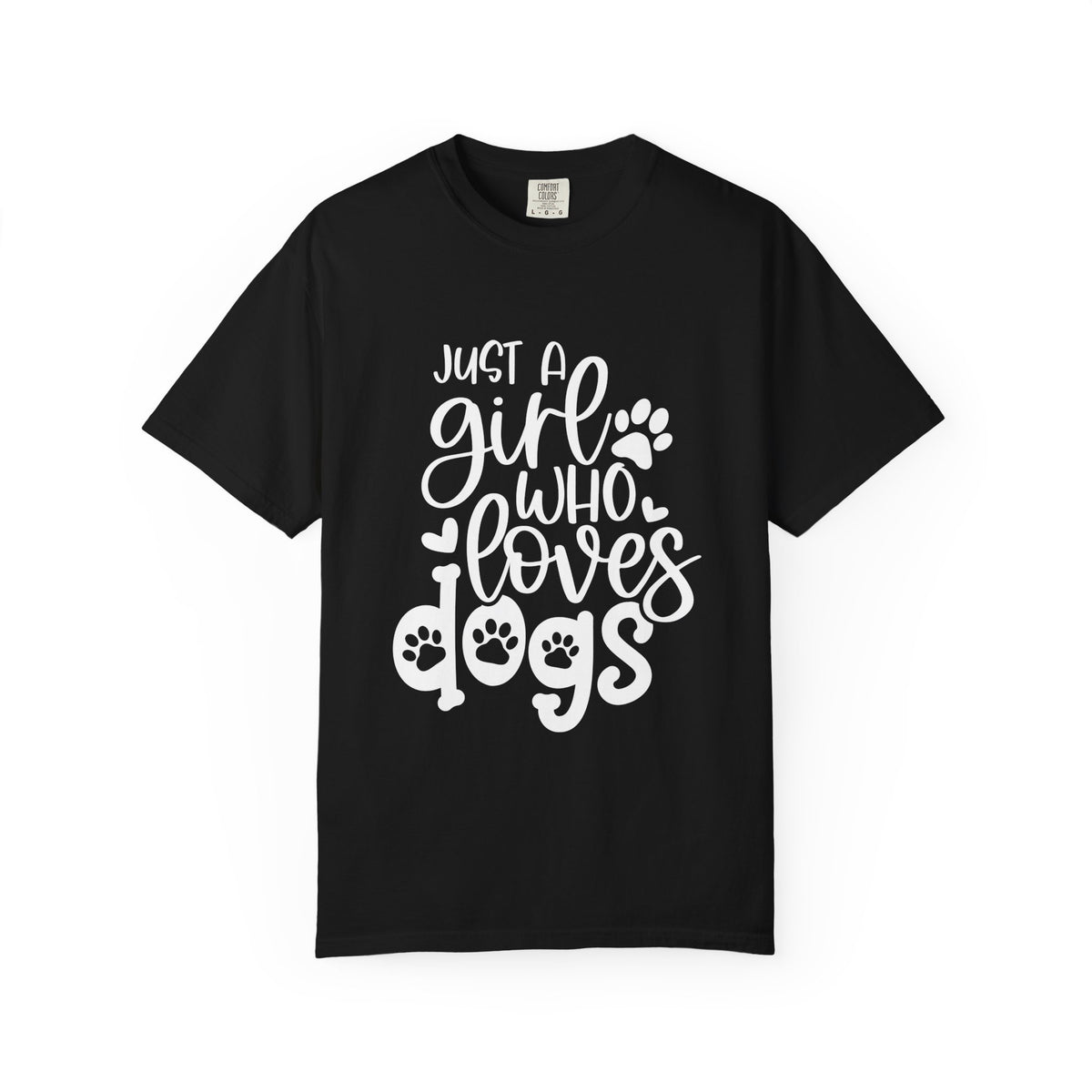 Just a Girl Who Loves Dogs T-Shirt Cute Dog Mom Graphic Tee