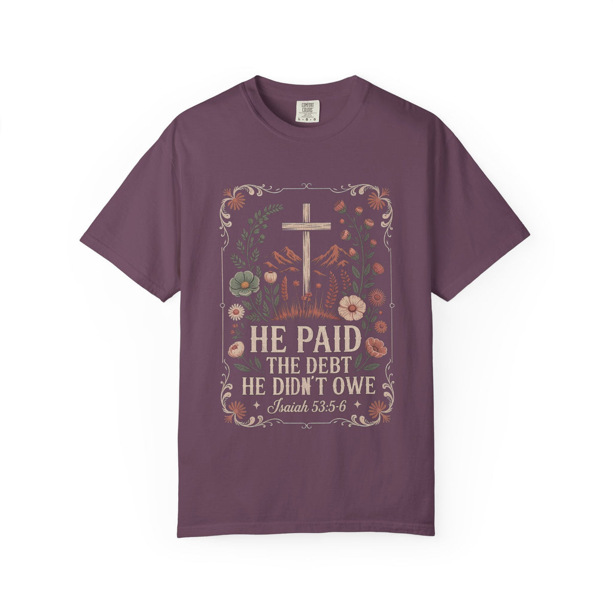 He Paid the Debt He Didn't Owe Christian Church Cross T‑Shirt Unisex Distressed Tee